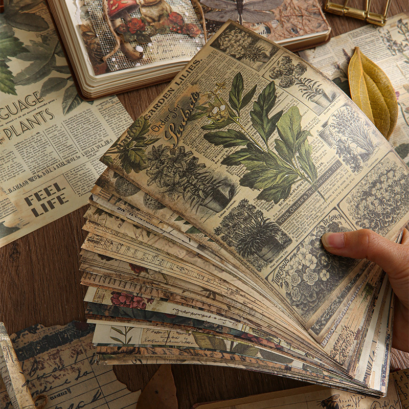 Jilu Yu Jian Chengpin Lost Memory Series - Vintage White Kraft Paper Distressed DIY Journal Base Material Paper