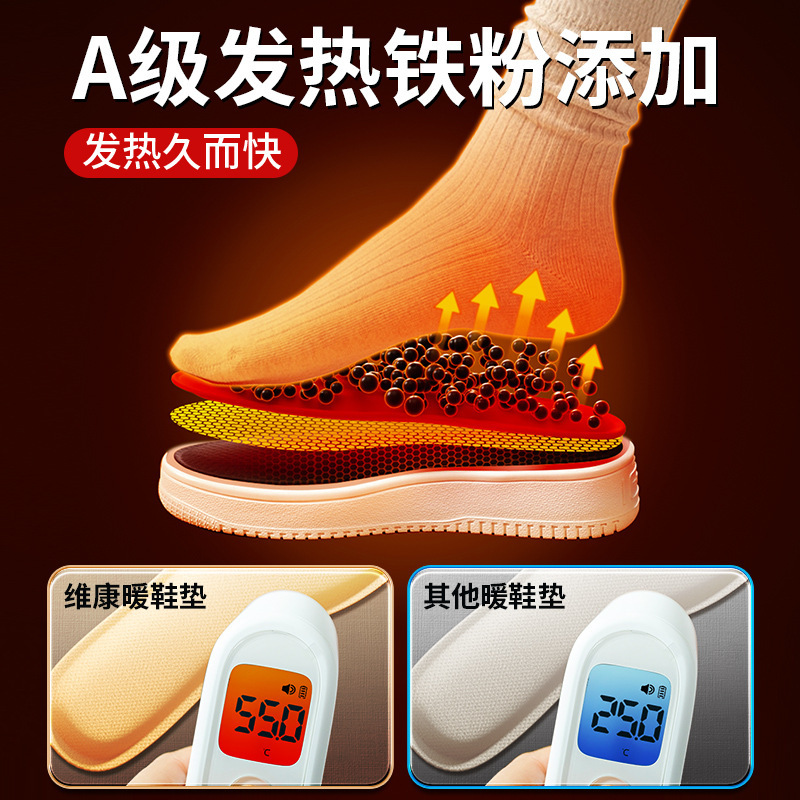 Mugwort Heating Insoles for Women in Winter, Self-Heating Foot Warmers, Winter Foot Warmers, Warm Insoles for Men, Walking 1641