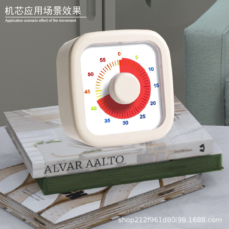 Visual countdown clock movement time management silent silent sweep second limit timer movement can be external