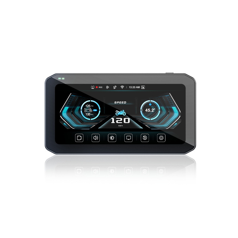 6.25inch Motorcycle Driving Recorder with Front and Rear Dual Lenses, Carplay Smart Car Device, 2K High-Definition Night Vision Bsd