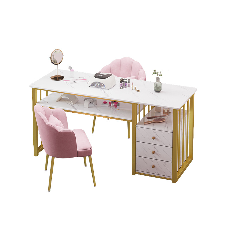Manicure Table and Chair Set Japanese Style Internet Celebrity Table and Chair Single Double Accessible Luxury Simple Modern Extended Manicure Table