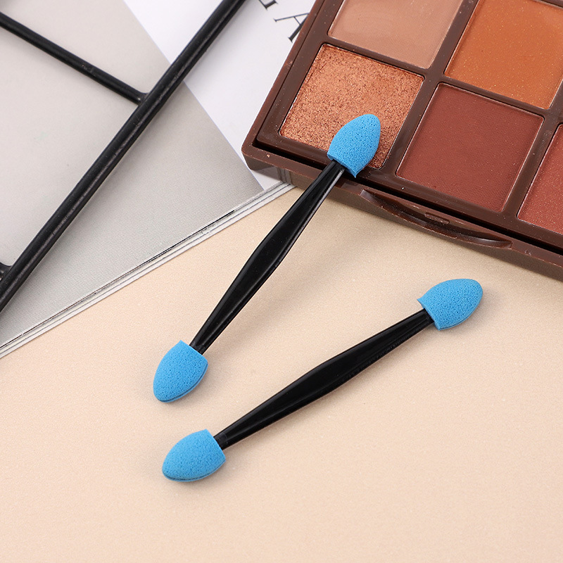 Factory direct non-disposable double dizziness dye brush latex sponge eye shadow stick eye makeup brush beauty tools