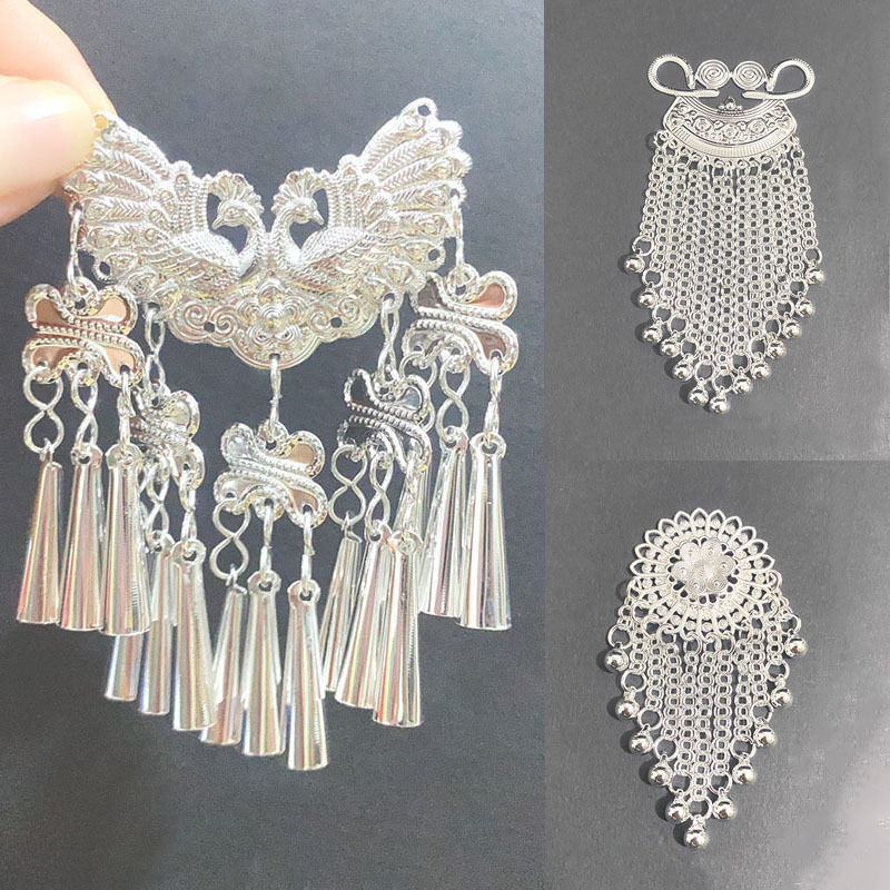 Guizhou Batik Refrigerator Stickers Accessories Minority Cultural and Creative Accessories Peacock Pendant Butterfly Pendant Imitation Miao Silver
