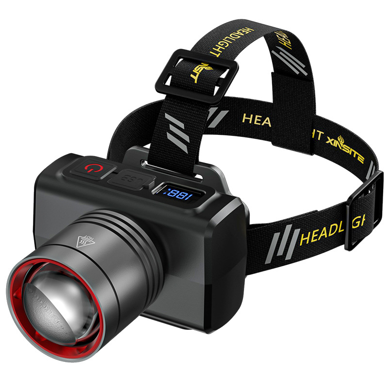 Head-mounted outdoor lighting flashlight super bright cross-border intense white laser long-range intelligent induction focusing intense headlight