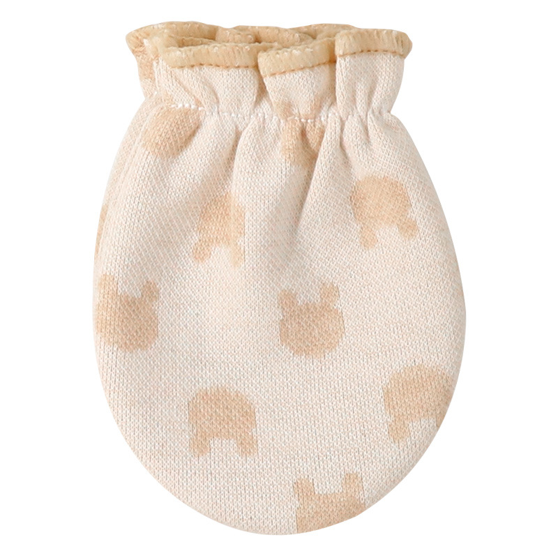 Newborn baby small gloves breathable anti-scratch face infant male and female baby anti-bite pure cotton gloves anti-scratch face