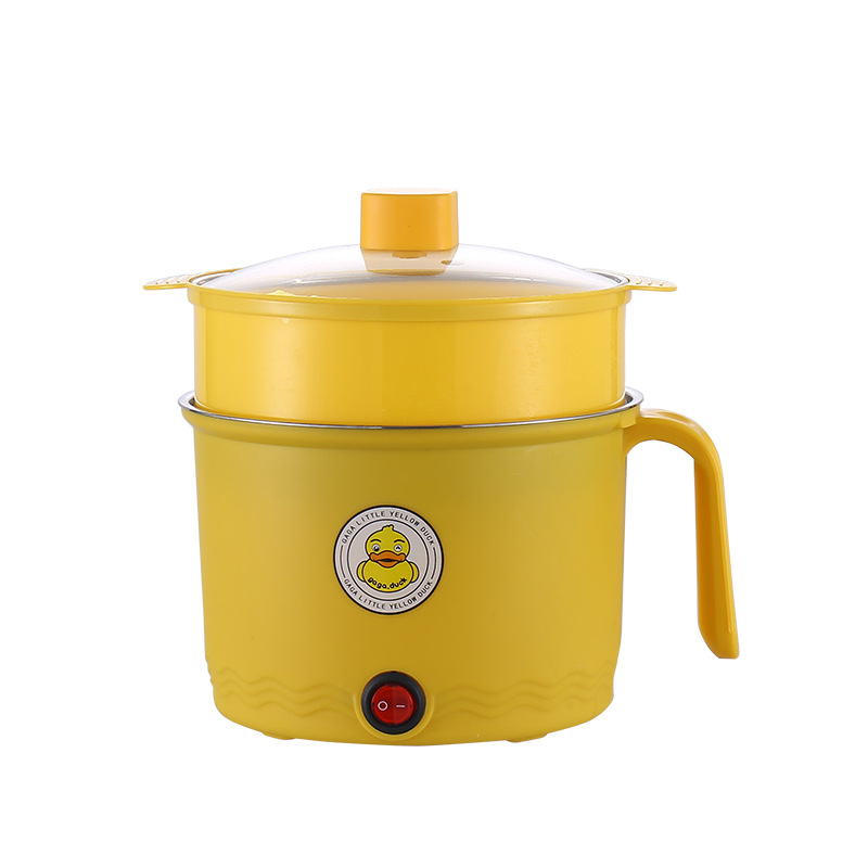 Factory direct supply small yellow duck electric cooker multifunctional integrated pot dormitory student pot electric cooker electric hot pot non-stick pan