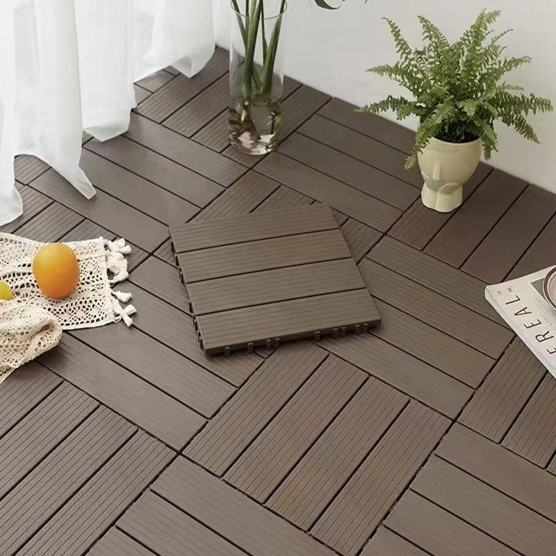 Outdoor Floor Waterproof Anticorrosive Stitching Plastic Wood Floor Outdoor Plastic Floor Courtyard Balcony Terrace Self-Laying Floor