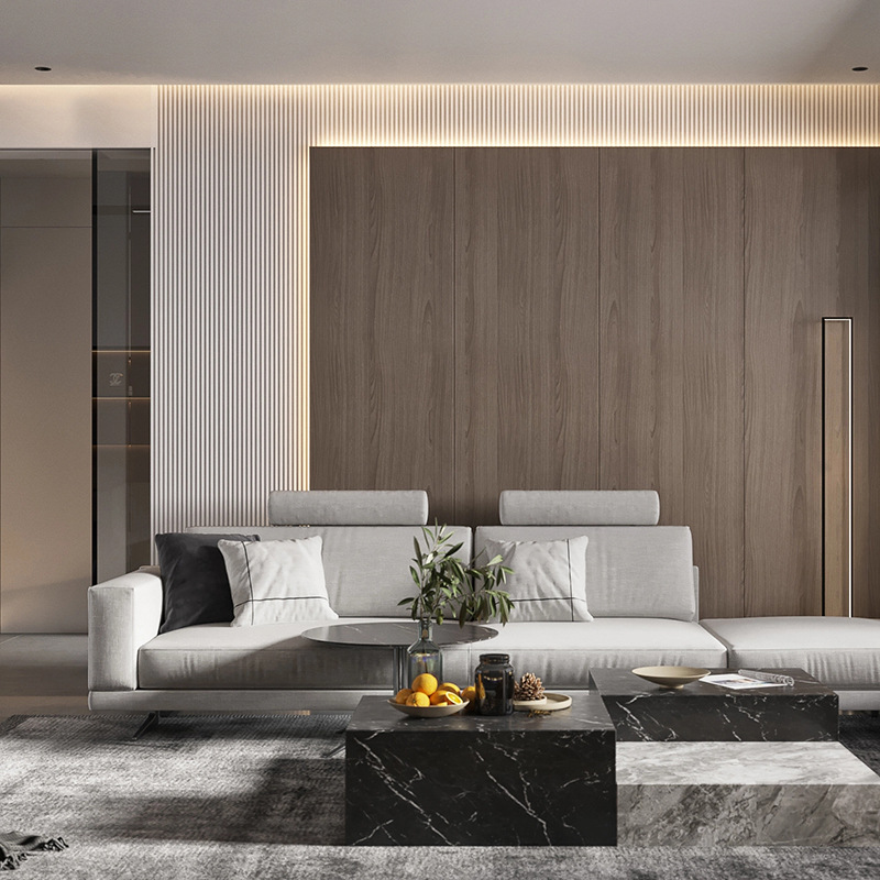 Natural Wood Veneer Solid Wall Decorative Panel Decoration Simple Background Wall Manufacturer Customized Real Wood Veneer