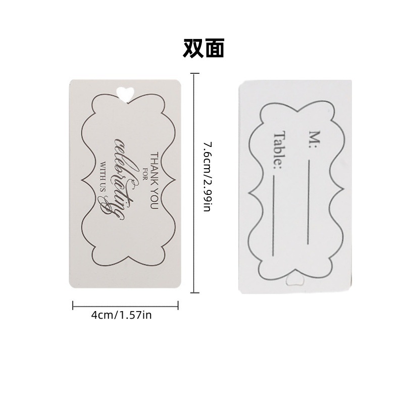 Cross-border explosions all kinds of paper tag in stock wholesale Thankyou card packaging listing label gift thank you card