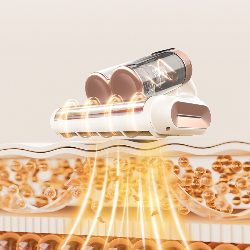 New Roller Brush Double Dust Cup Beat Filter Mite Removal Instrument UV Sterilization Household Ultrasonic Mite Removal Instrument