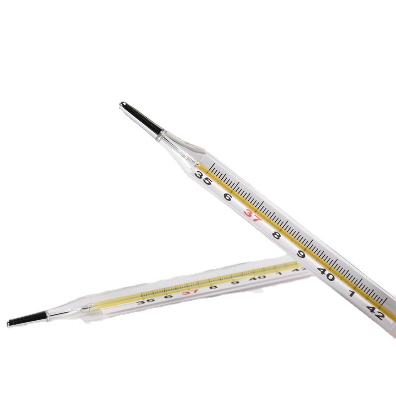 Mercury Thermometer Glass Liquid Large Mercury Thermometer for Adults and Kidsren Only Export Thermal Probe Thermometer