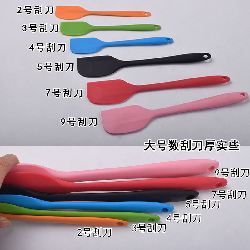 All-in-one transparent silicone spatula mixing cream butter rubber spatula spatula cake baking spatula tool