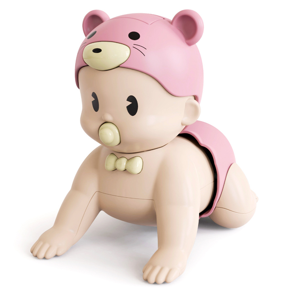 Baby Crawling Doll Toy Can Sing, Walk and Twist Buttocks, Electric Crawling Baby Educational Learning to Crawl Toy