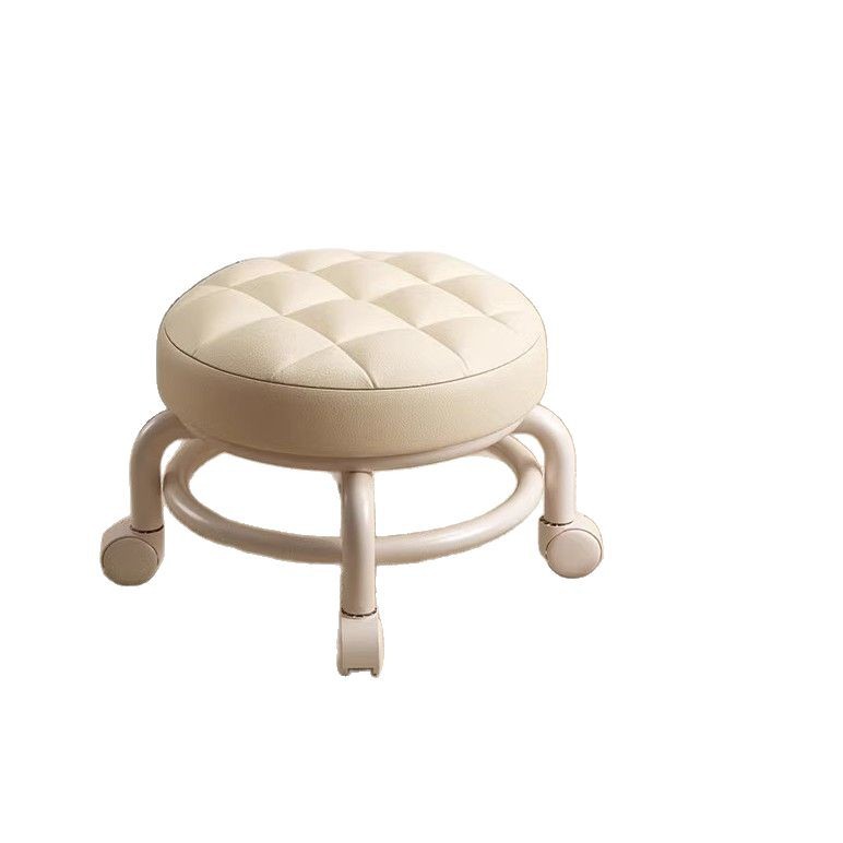 Universal Wheel Small Stool Household Sedentary Not Tired Small Bench Children's Small Chair Rental Room Shoe Changing Stool with Baby Artifact