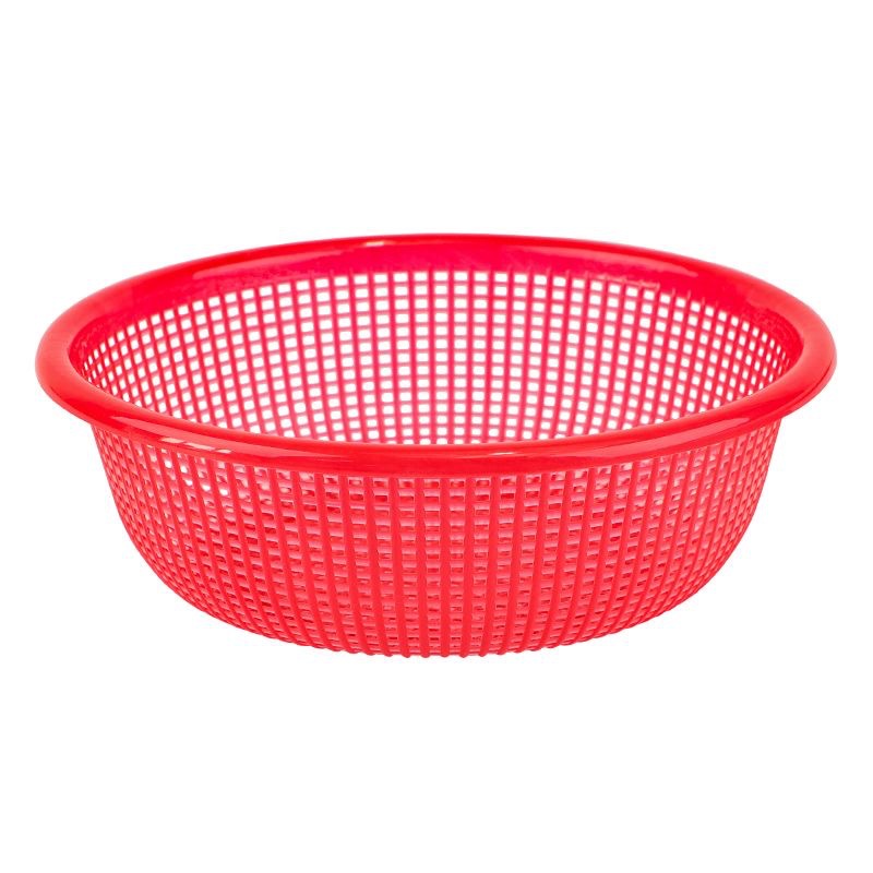 Red Round Plastic Strawberry Basket 0.5kg Pack Small Hollow Drain Basket Greenhouse Orchard Bayberry Picking Basket