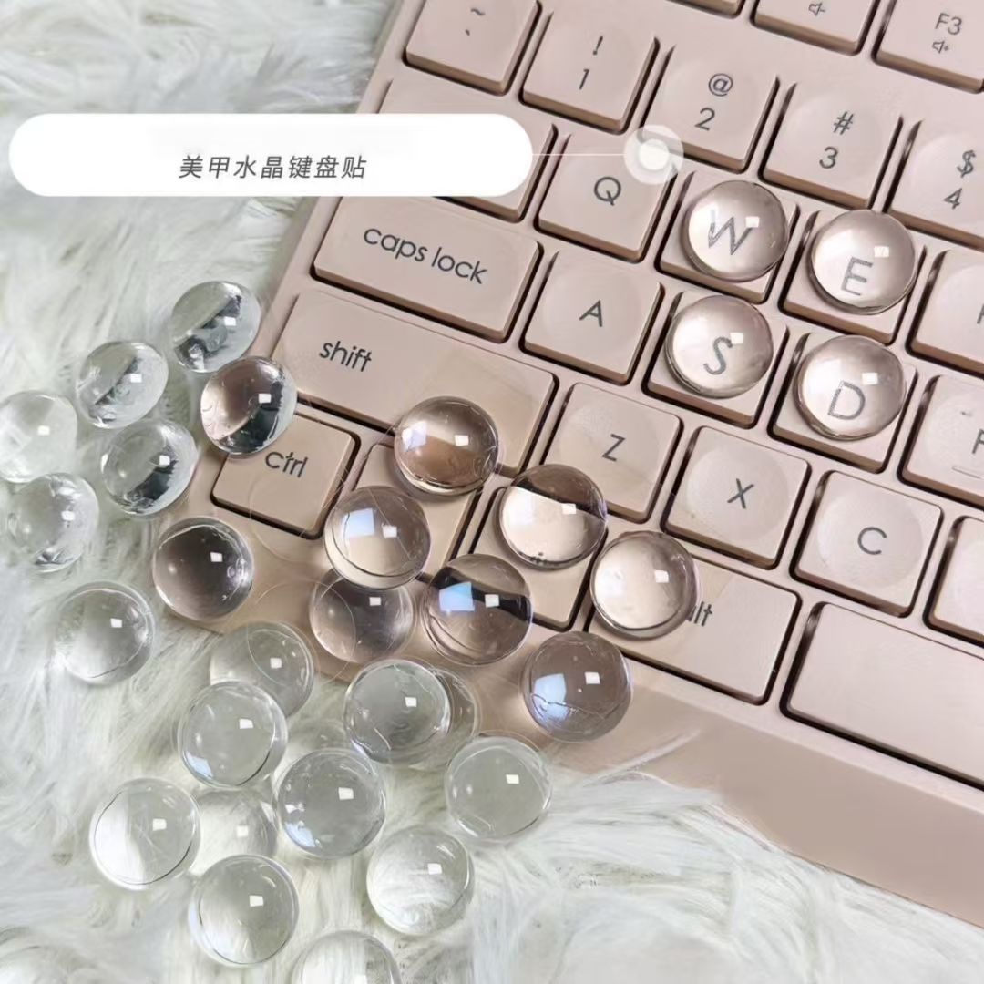 Защитная маникюрная клавиша Увеличенная клавиша Кристальная стеклянная накладка Полусфера Специальная форма стеклянная маникюрная накладка Броня для клавиатуры
