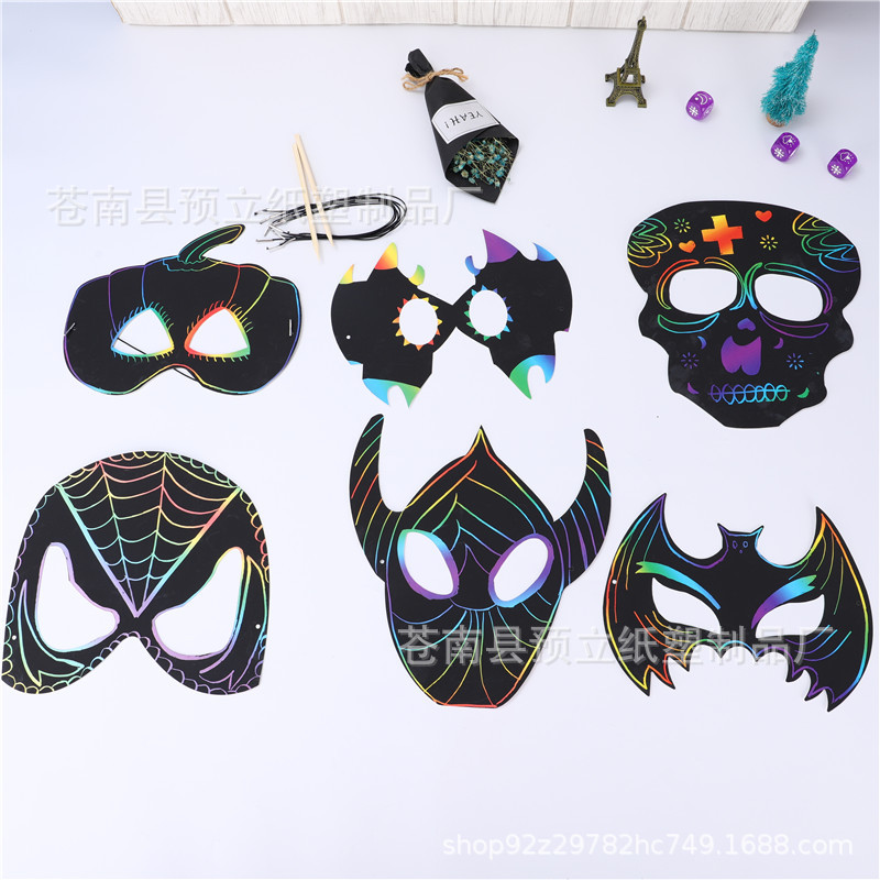 Scratch painting hip hop mask Halloween ball mask all kinds of animal cartoon mask as needed