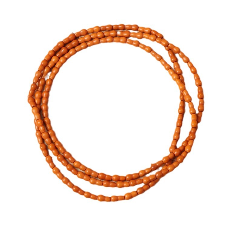 Wholesale olive stone carving small gourd multi-circle bracelet read beads sweater chain jewelry accessories text play bracelet with beads