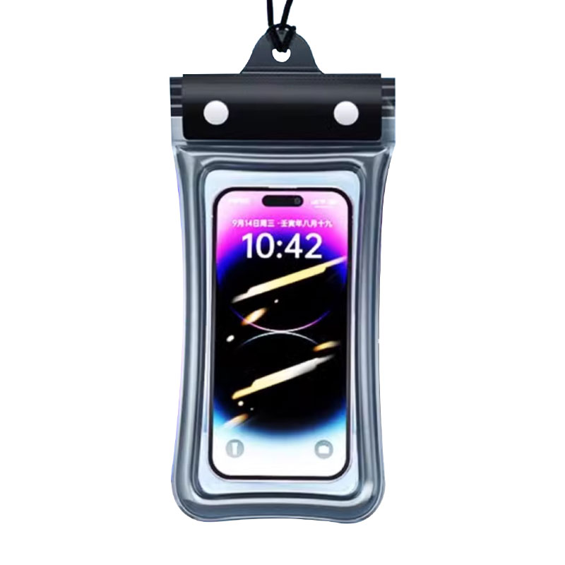 Mobile Phone Waterproof Bag Floating Touch Screen with Airbag Swimming Drifting Triple-fold Sealed Diving Jacket Take-out Rider Photo