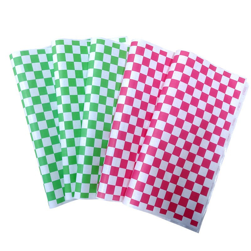 Disposable Greaseproof Paper Burger Sandwich Packaging Rice Ball Bread Food Wrapping Paper Oil-Absorbing Placemat Paper Kraft Paper