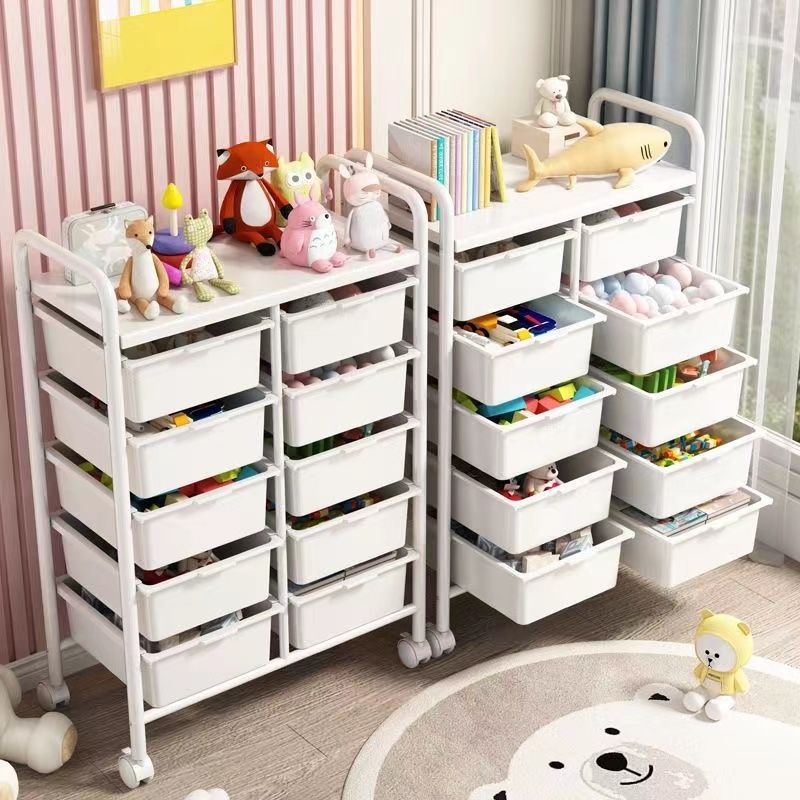 Children's Toy Storage Shelf Baby Toy Classification Multi-Layer Large Capacity Children's Room Floor-Standing Removable Storage Cabinet