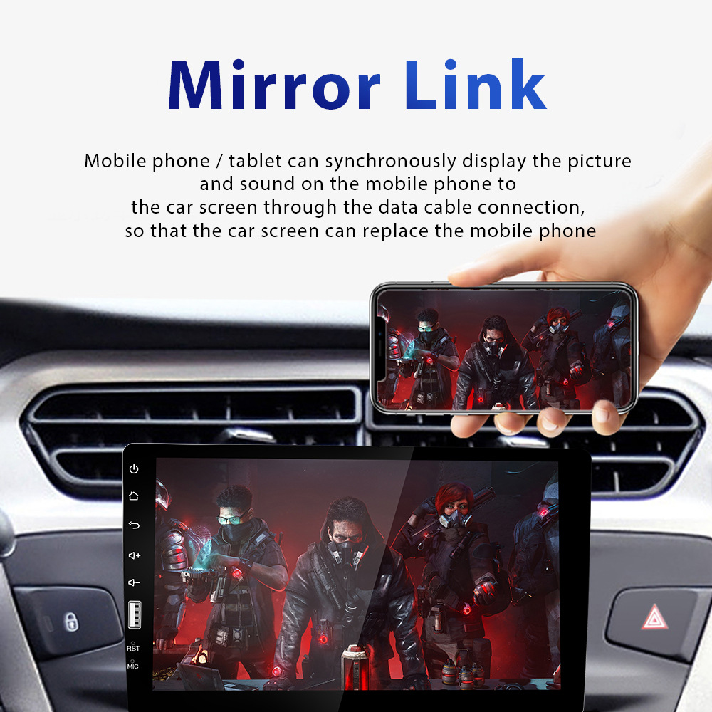 9 inch single butt car Universal central control large screen MP5 Bluetooth player with external microphone reversing Image integration