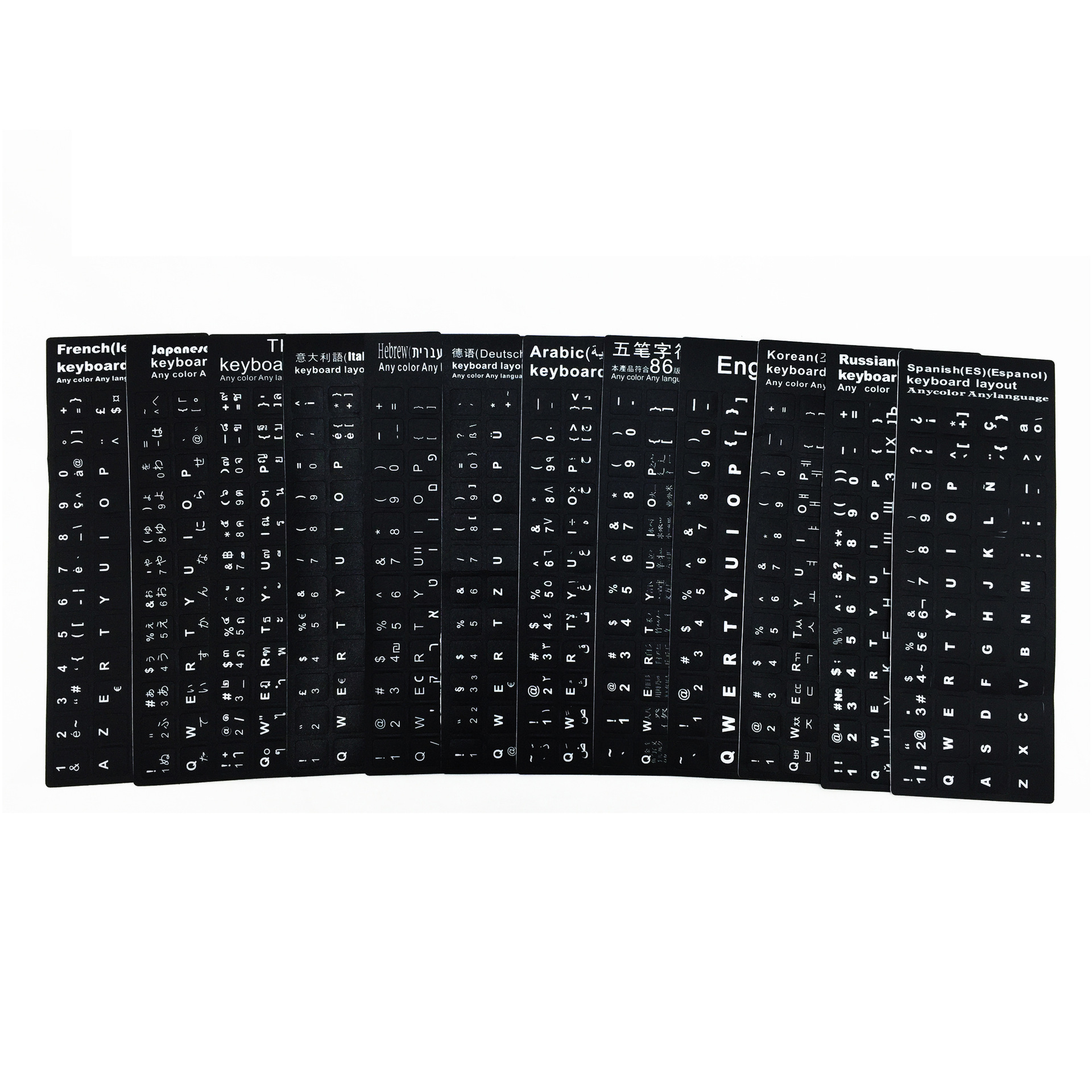 Keyboard Stickers Laptop Keyboard Stickers Letter Stickers French English Russian Multi-Language Keyboard Stickers