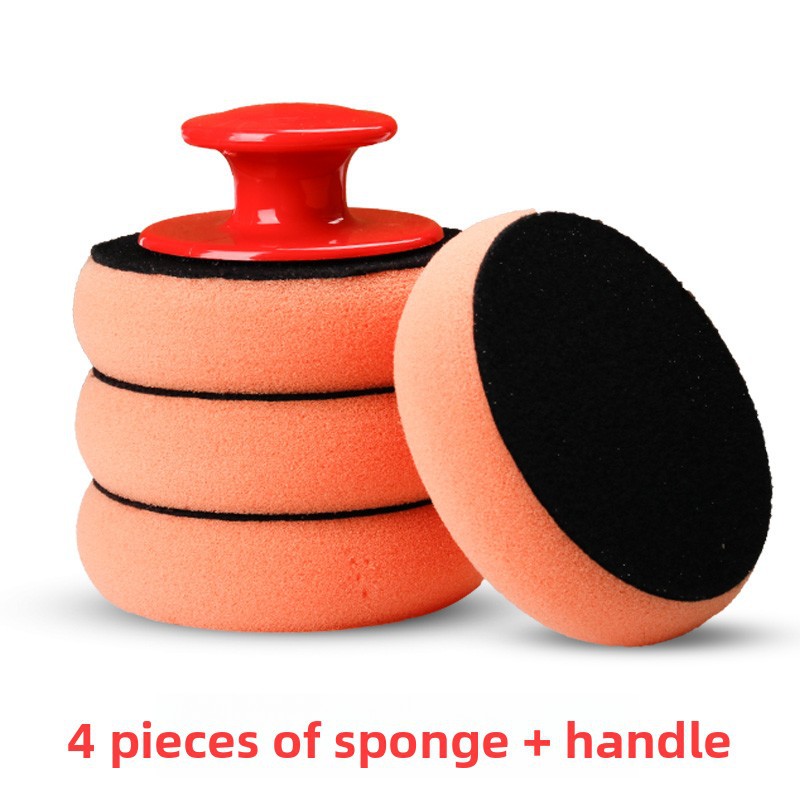 Машина для воска автомобиля с ручкой, губка, хлопковый артефакт, ручной инструмент для воска автомобиля, ручная полировка