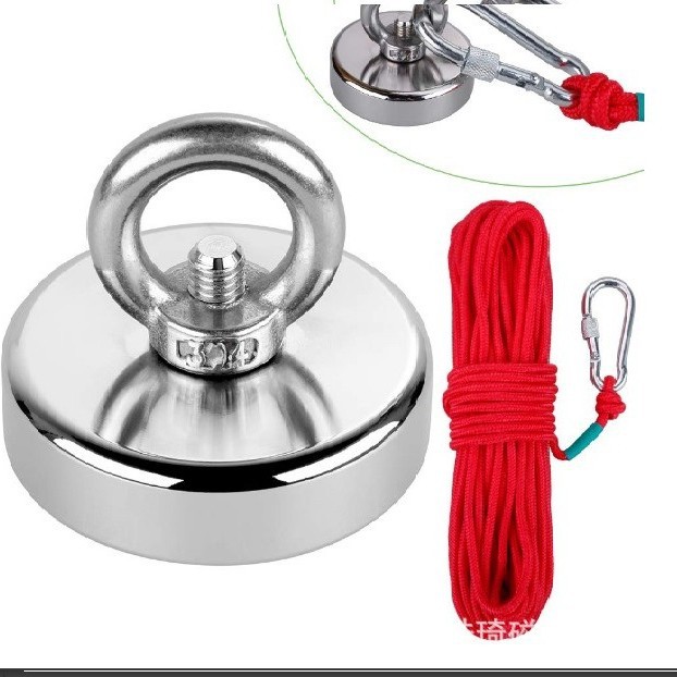 Сильный магнит, непористый, односторонний, спасательный магнит, твердый редкоземельный постоянный магнит, кольцо NdFeB 0-1200кг