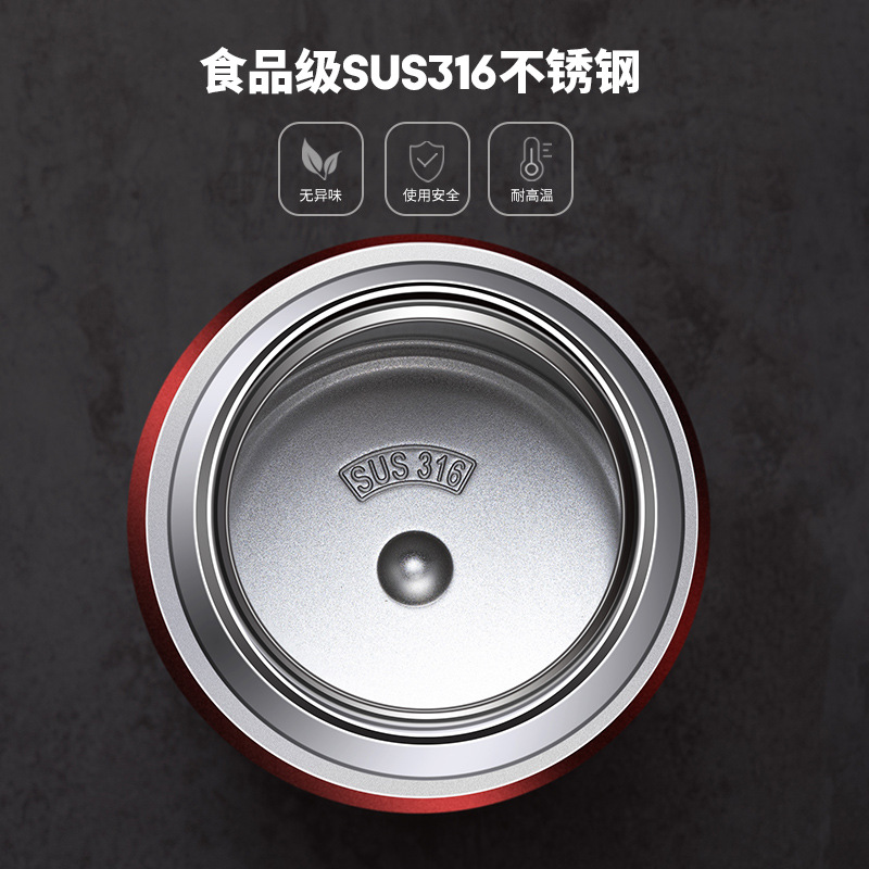 316 Large Capacity Braised Cans Vacuum Braised Beaker Insulated Lunch Box Portable Special for Students and Office workers