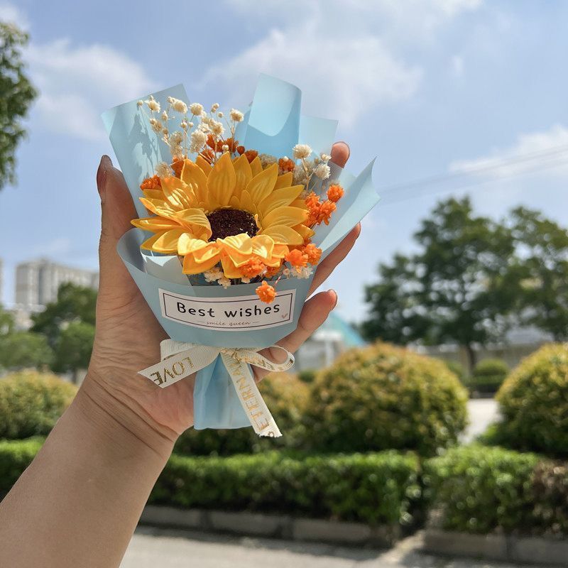 Soap Flower Decoration Eternal Flower Gestapa Car Flower bouquet Exquisite Mini bouquet Gift Valentine's Day 520