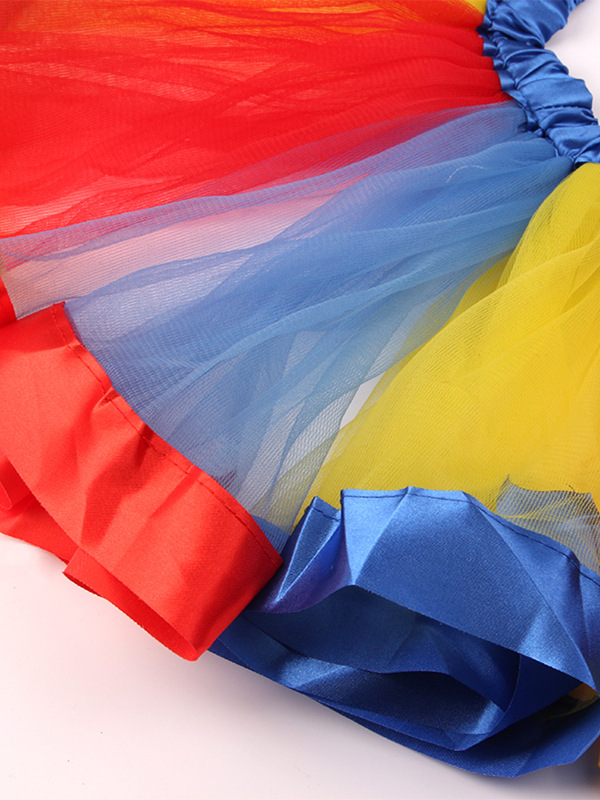 Suitable for Kindergarten Children's Stage Performance Skirts, Children's Clothing, Girls' Performance Dance Half-Length Mesh Skirts, Tutu Skirts