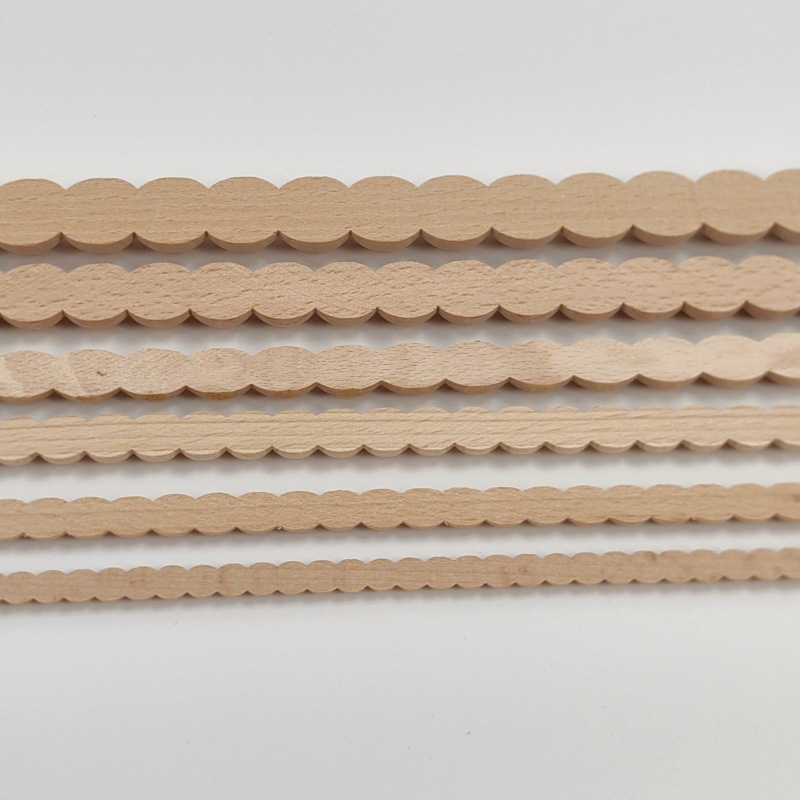 Amazon Solid Wood Carved Line DIY Photo Frame Background Decorative Line Pearl Line Pressed Edge Strip Waist Line Custom Beech Wood