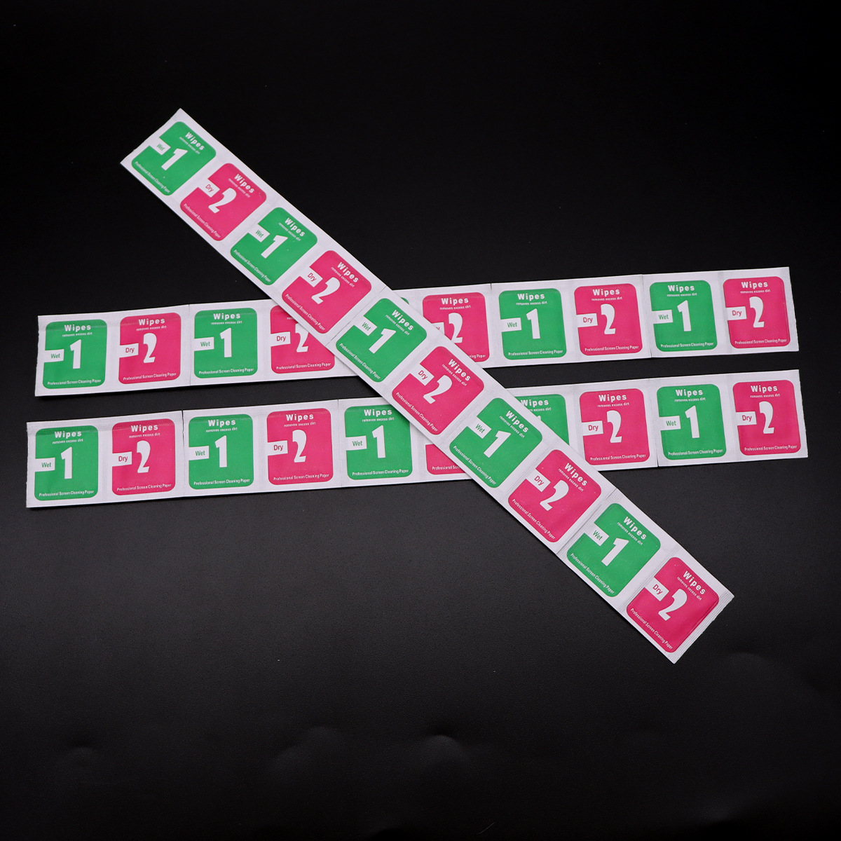 Alcohol cotton mobile phone protective film cleaning bag wet and dry alcohol bag 1+2 film auxiliary tool dust removal