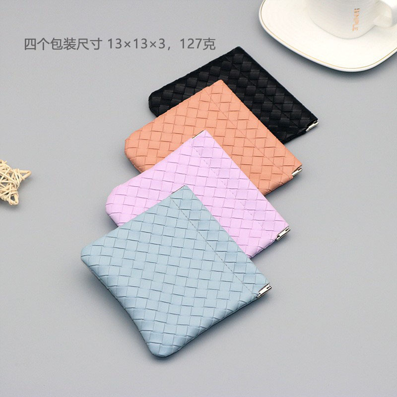 Factory wholesale automatic closing shrapnel bag coin purse Bluetooth headset data cable storage bag cosmetic bag mouth red envelope