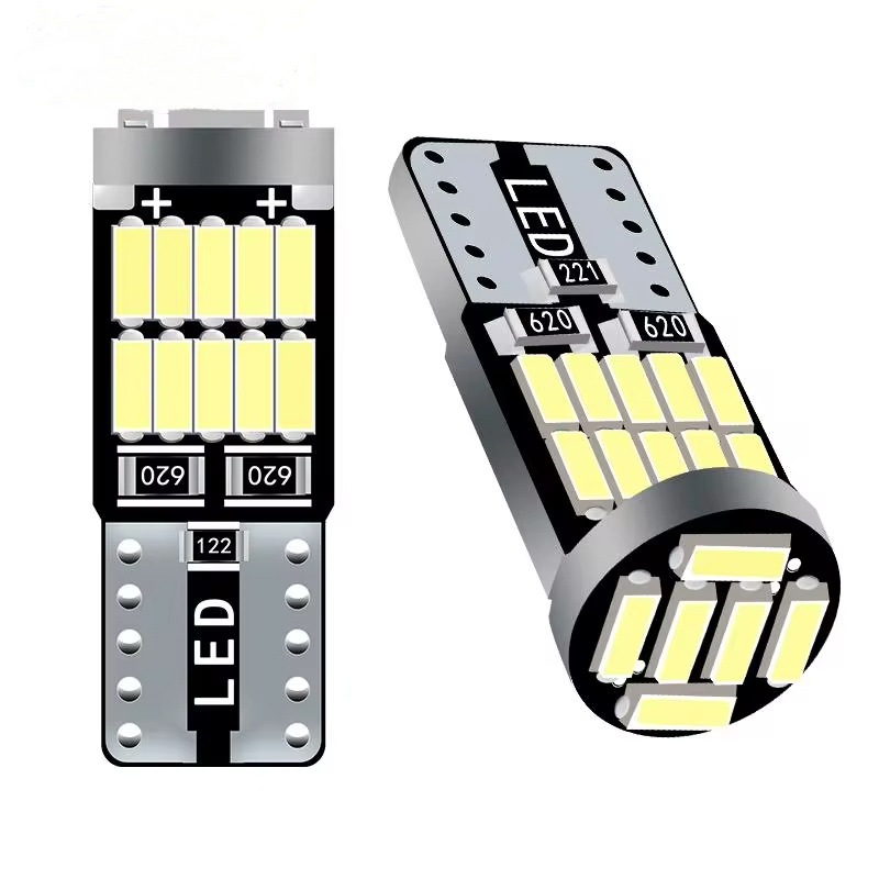 Светодиодная лампа указателя ширины T10 4014 26SMD, декодирующая лампа W5W для чтения и номерного знака