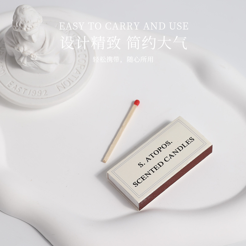 Spot wholesale scented candle Matchbox creative fashion old-fashioned match box cake shop home