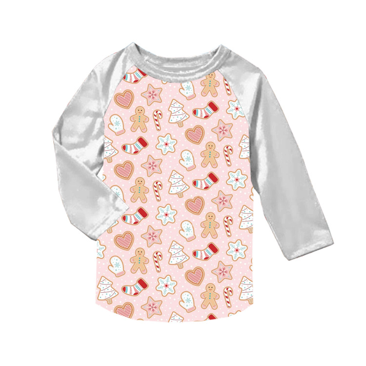 Бутиковая одежда для детей, печатная, милые креативные осенние длинные рукава