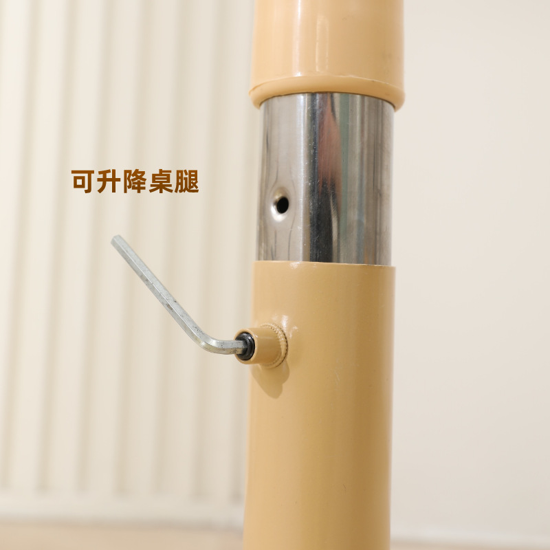 Children's Table and Chair Set Solid Wood Lifting Moon Table Baby Learning Crescent Arc Table Kindergarten Semicircle Table Plus T&