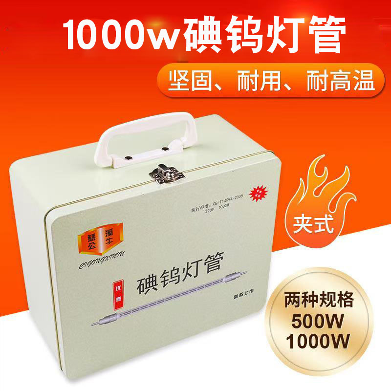 Wholesale Manufacturer 1000w Iodine Tungsten Lamp Halogen Tungsten Lamp Construction Site Lighting Tube Small Sun Baking Lamp Heating Lamp