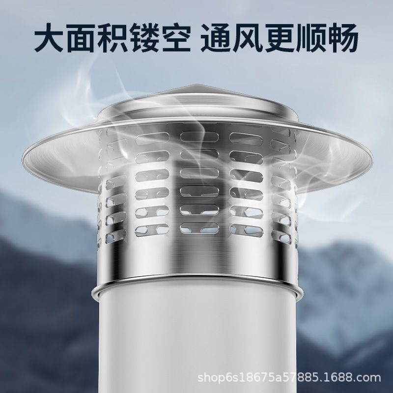 Umbrella-shaped breathable cap 304 stainless steel chimney cover roof roof roof cylinder PVC pipe flue rain proof hood