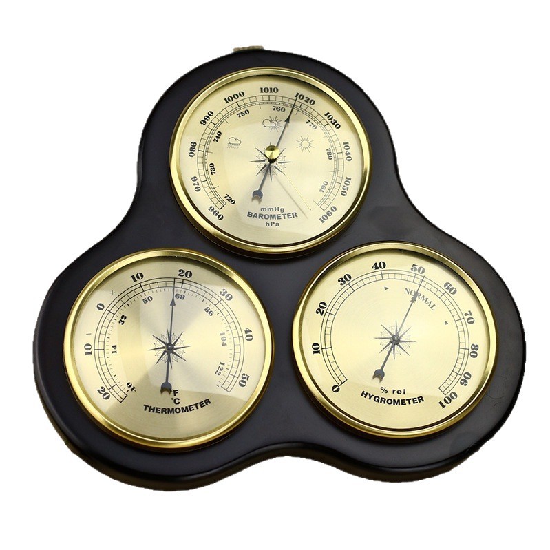 Atmospheric Pressure Gauge Thermometer Humidity Weather Forecast Ship Sunny or Rainy Meter Air Pressure Meter Bairui High Barigo