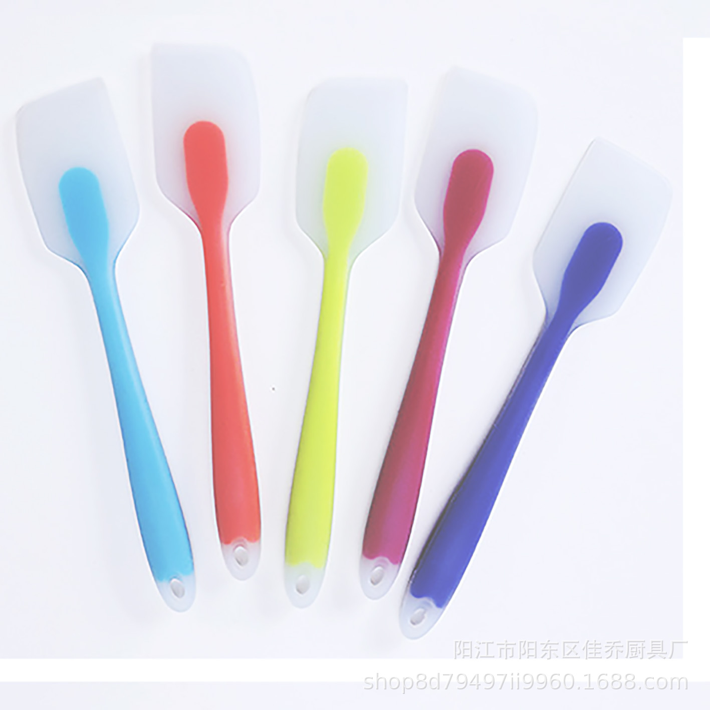 One-piece semi-transparent silicone scraper 28CM large semi-transparent scraper cake spatula baking cream mixing knife