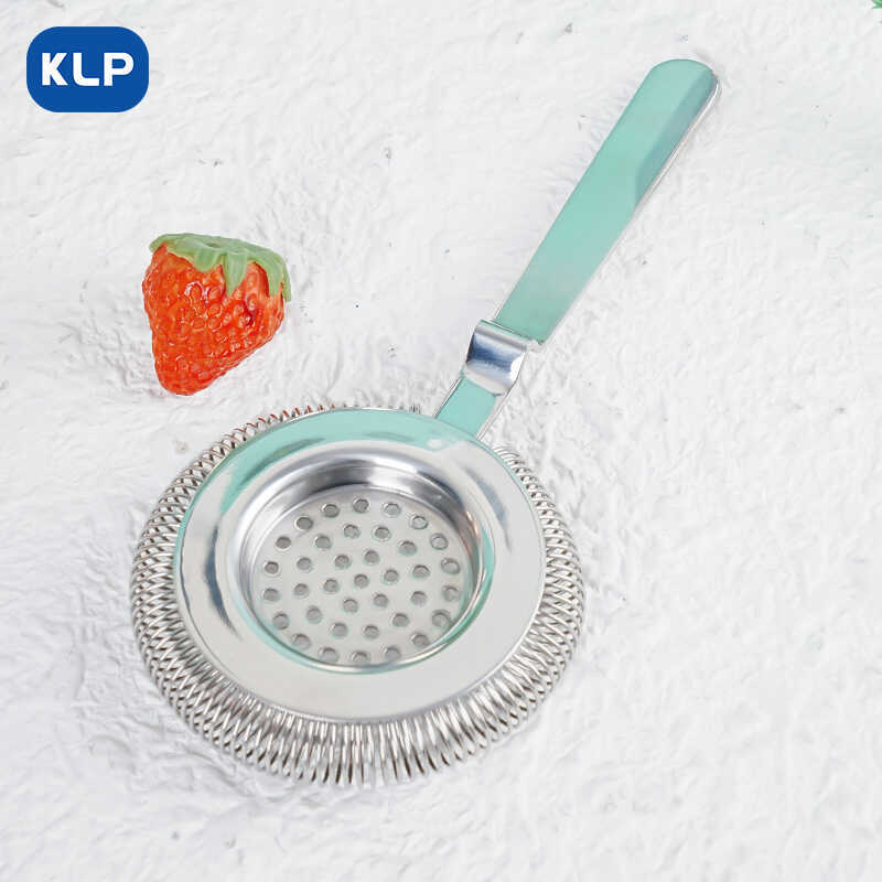 European-Style Hawthorn-Shaped Stainless Steel Retro Ice Strainer Filter Mesh for Bartending Practical Barware Filter