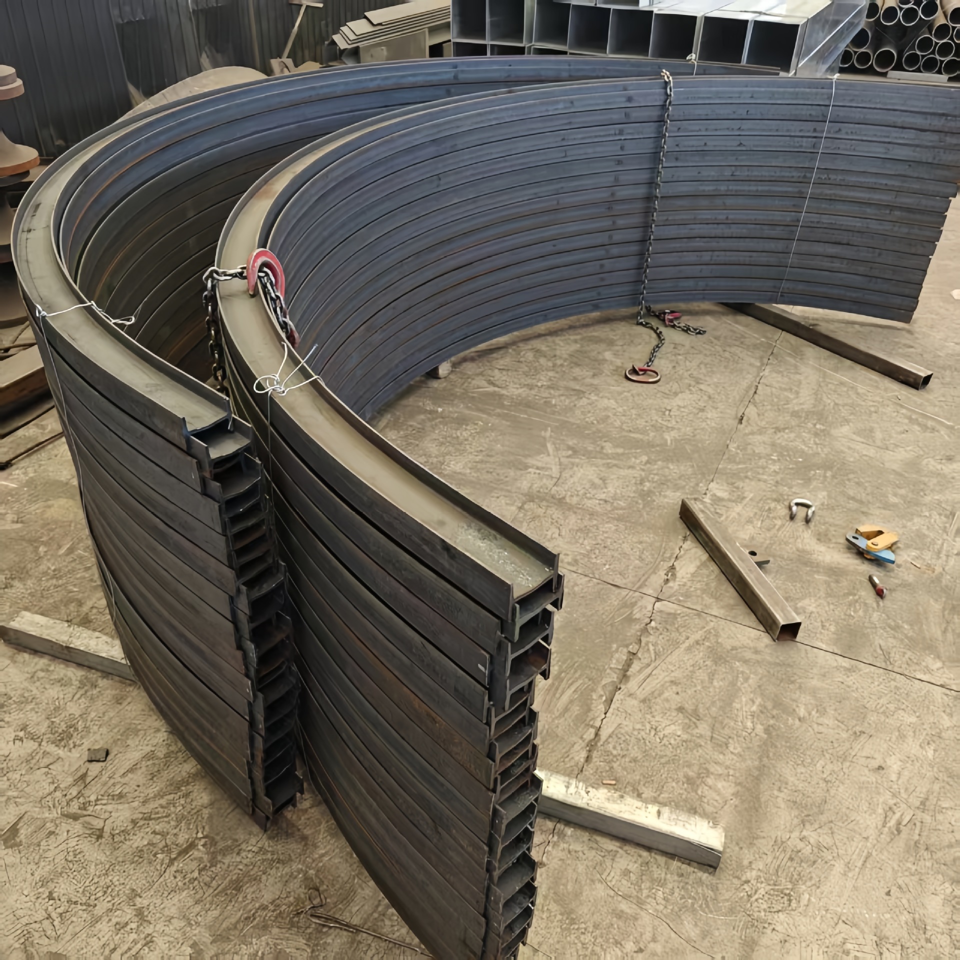 I-Shaped Steel, Channel Steel, H-Shaped Steel, U-Shaped Steel, C-Shaped Angle Steel, Bending, Arc Steel Beam Profiles, Zero-Cut Support, Custom Processing and Bending