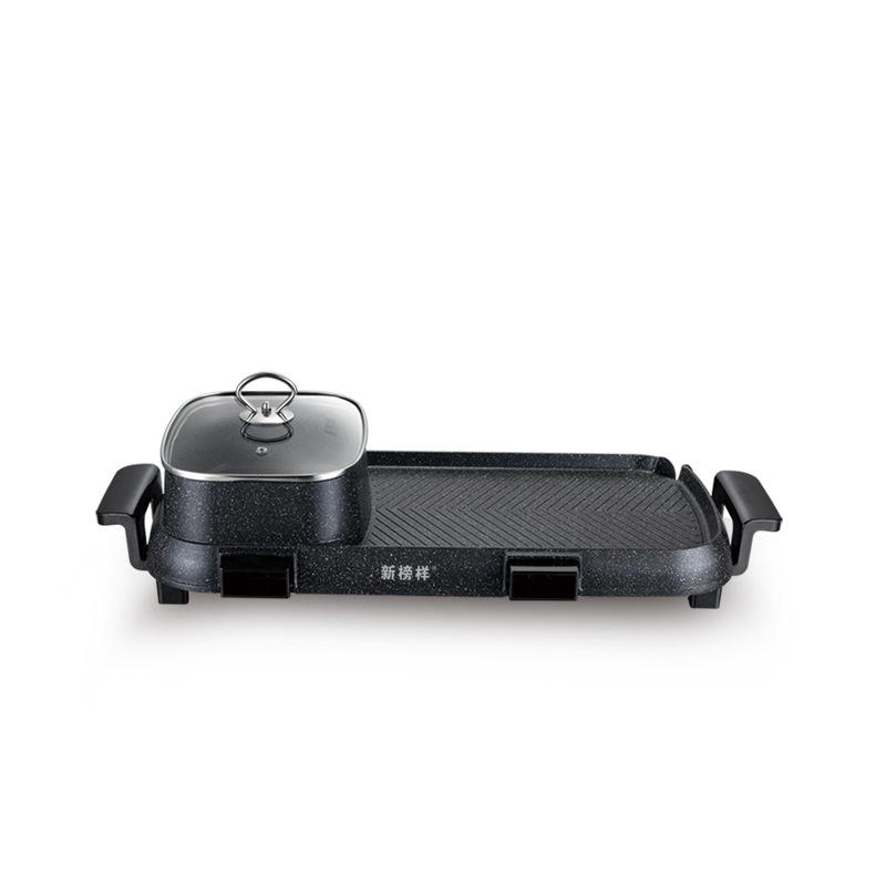 New Model X1360 Rectangular Dual-Zone Electric Grill and Hot Pot Combo for Hot Pot and Barbecue