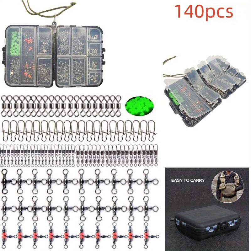 Cross-border explosives 140 pieces of fishing connector swivel boxed ball bearing swivel sea bean perch trout sea water