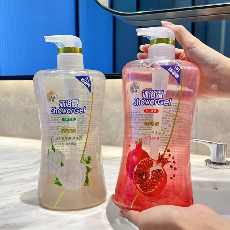 Гель для душа камелии большой емкости с ароматом красного граната увлажняющий домашний набор геля для ванны с черной розой