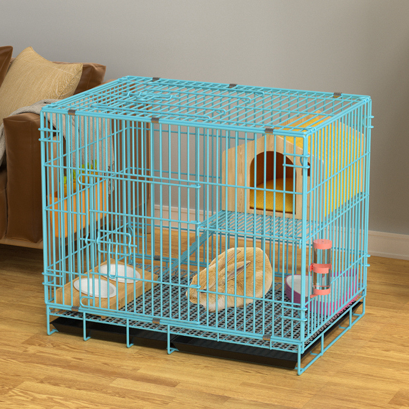 Large Rabbit Cage, Special Cage for Raising Rabbits, Encrypted Rabbit Cage, Indoor Rabbit Villa with Toilet, Double-Layer Rabbit Cage, Rabbit Nest, Double-Layer Rabbit Cage