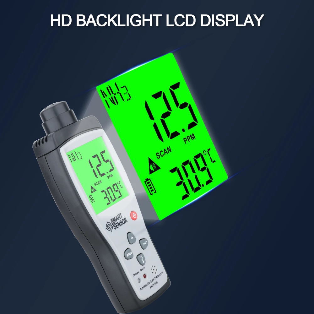 Xima Ar8500 Ammonia Detector Digital Display Gas Detection Instrument Chicken Shed Pig Shed Breeding Nh3 Detector